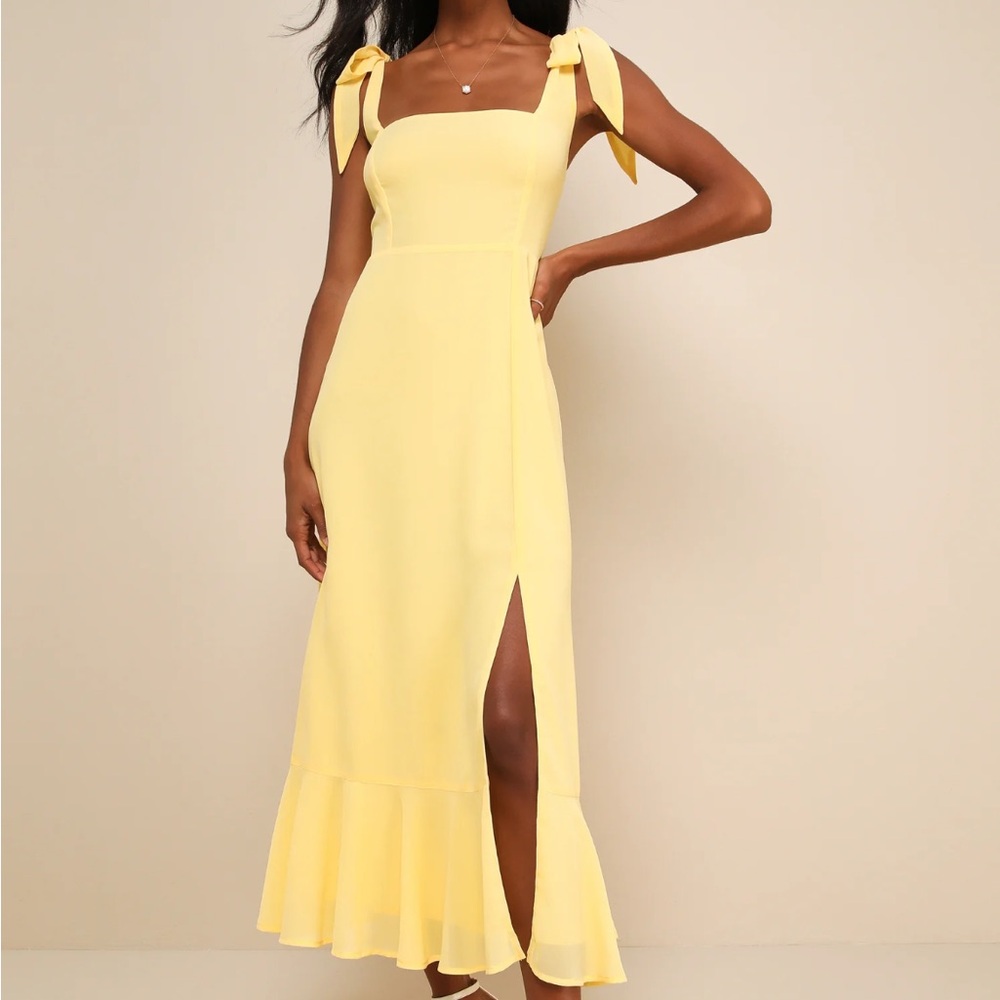 Lulu's Yellow Maxi Dress